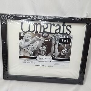 Special Moments, Congrats Black Photo Frame 6x4